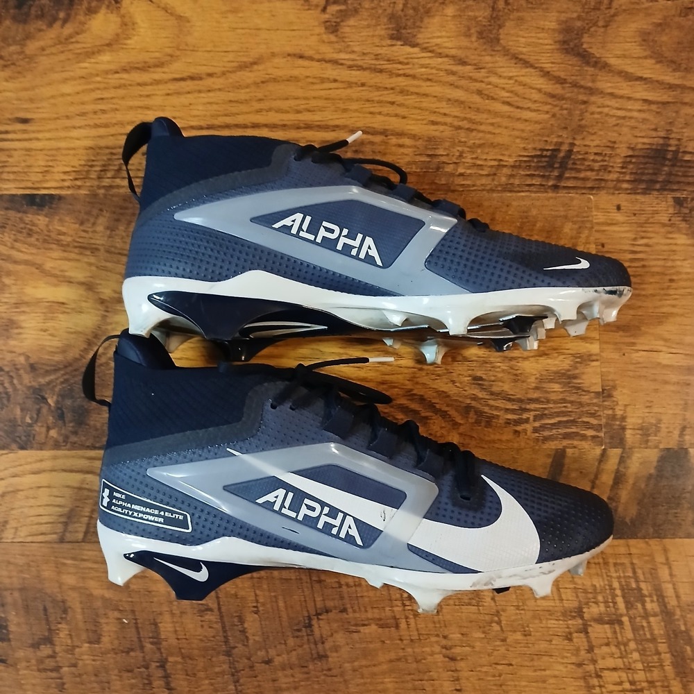 Nike‎ Alpha Menace 4 Elite TB Football Cleats Navy Blue Mens Size 14 FZ7701-400